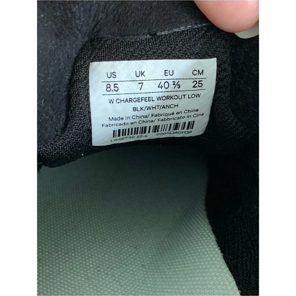 lululemon Chargefeel Low Black White Anchor Run Train Women's Sneakers 8.5